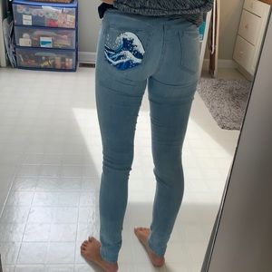 Garage hand painted pocket jeans!